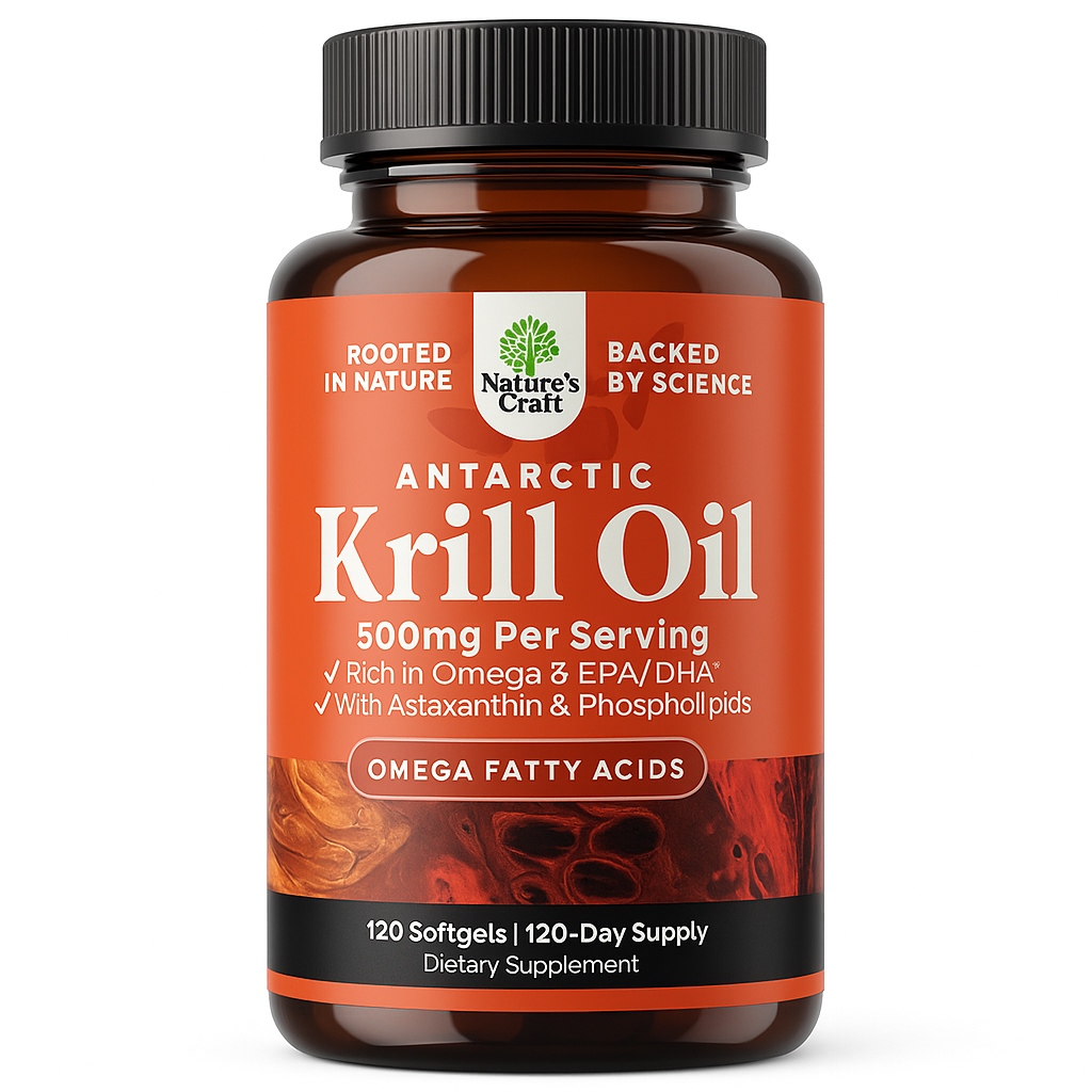 Nature's Craft Antarctic Krill Oil Softgels - 120 Count