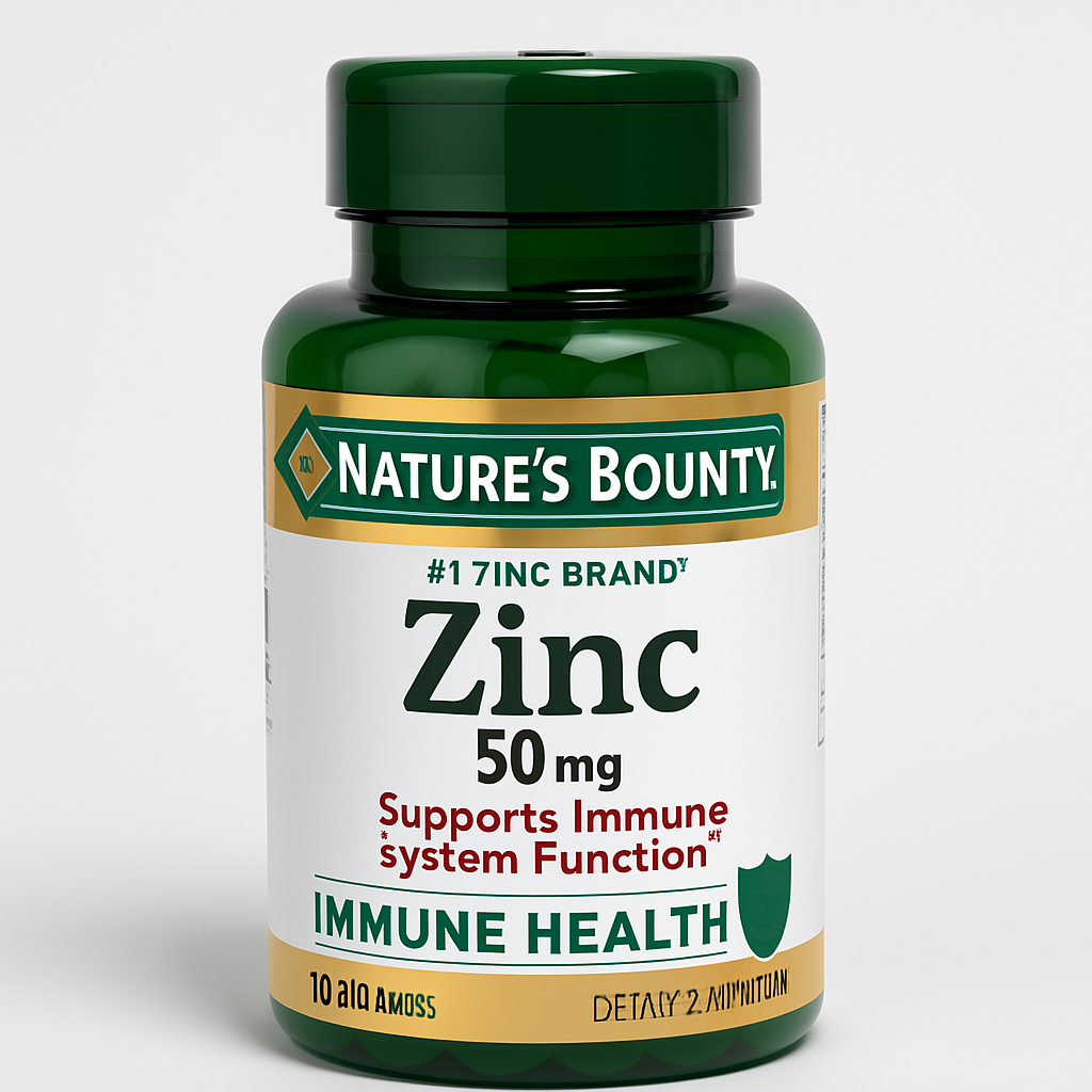 Nature's Bounty Zinc 50mg Capsules, 100 Count
