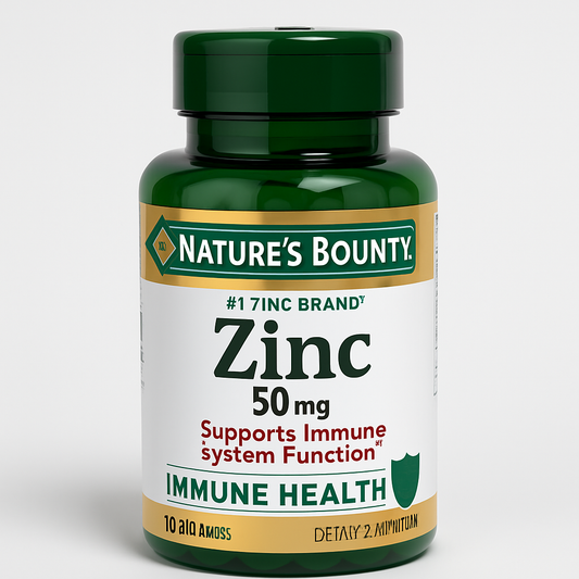 Nature's Bounty Zinc 50mg Capsules, 100 Count