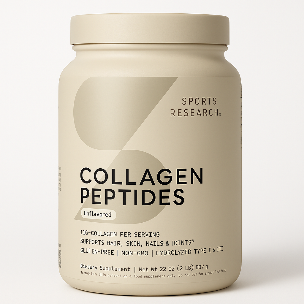 Sports Research Collagen Peptides Powder, 2 lb (Unflavored)