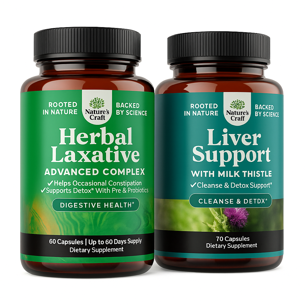 Nature's Craft Herbal Laxative Capsules with Probiotics, 130-Count