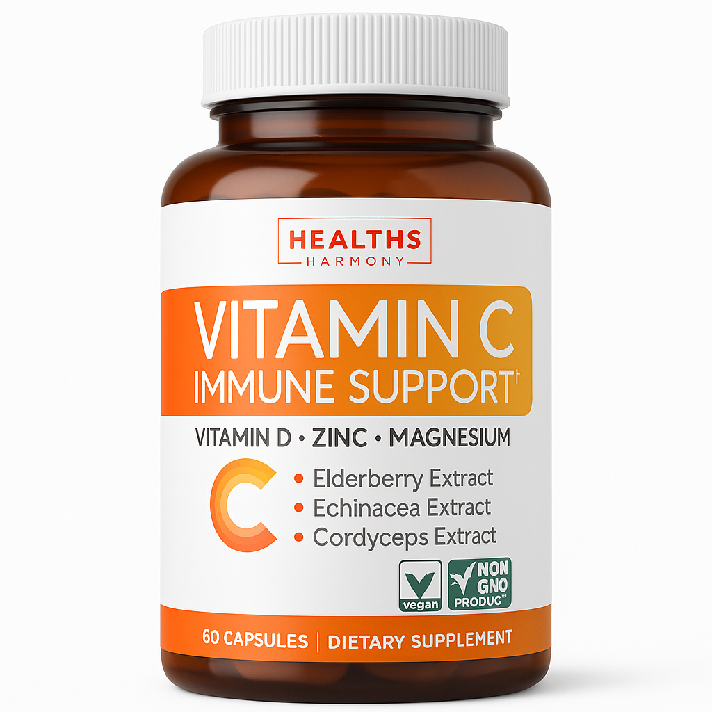 Healths Harmony Vitamin C Immune Support Capsule - 60 Count