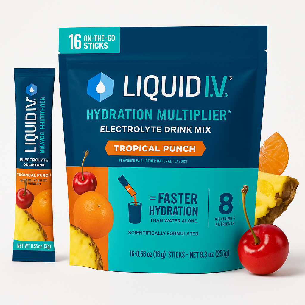 Liquid I.V. Hydration Electrolytes Powder Tropical Punch 16 Count