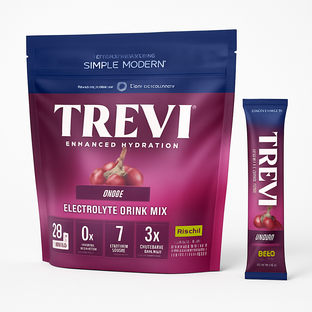 TREVI Electrolytes Powder Packets, 28 Count, Grape