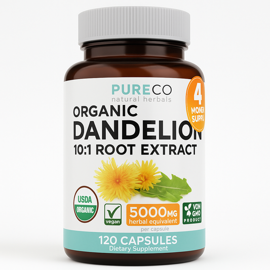 Pure Co Dandelion Root Extract Capsule 120 Count