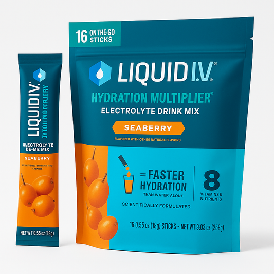 Liquid I.V. Hydration Electrolytes Powder Seaberry (16 Count)