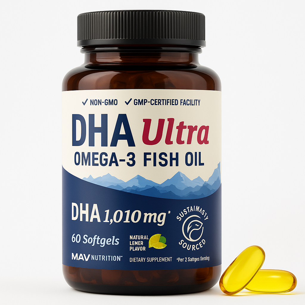 MAV Nutrition DHA Ultra 1010MG Softgel 60 Count