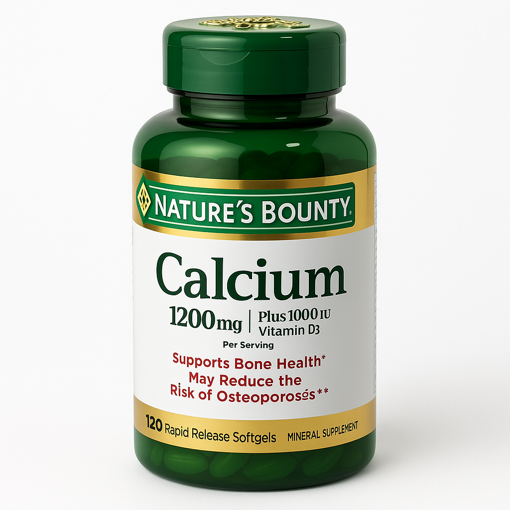 Nature's Bounty Calcium Plus Vitamin D 1200mg Softgels - 240 Count