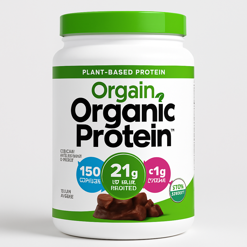 Orgain Organic Vegan Protein Powder Blends, Chocolate Fudge, 10 Count