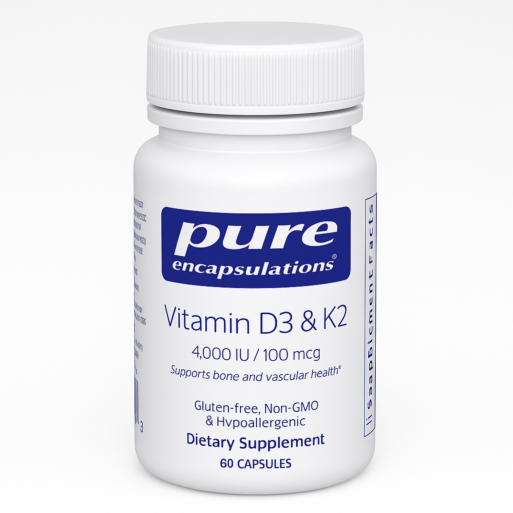 Pure Encapsulations Vitamin D3 & K2, 60 Capsules