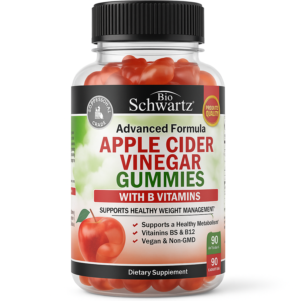 BioSchwartz Apple Cider Vinegar Gummy for Weight Loss, 90 Count