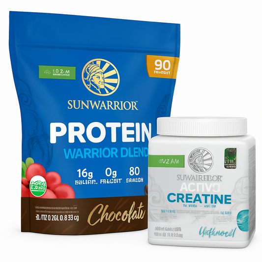 Sunwarrior Creatine Powder & Chocolate Organic Plant-Based Protein Set