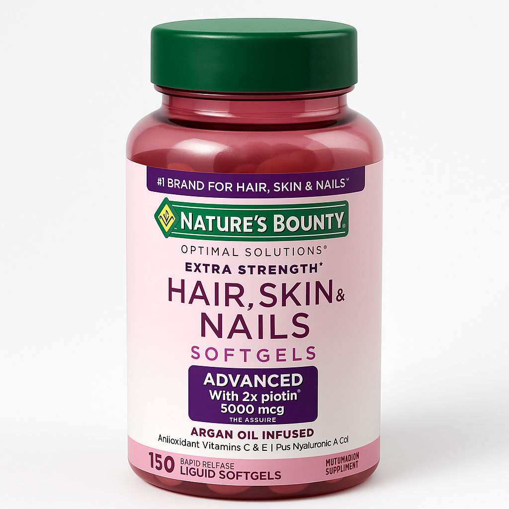 Nature's Bounty Advanced Hair, Skin & Nails Argan Softgels 300 Count