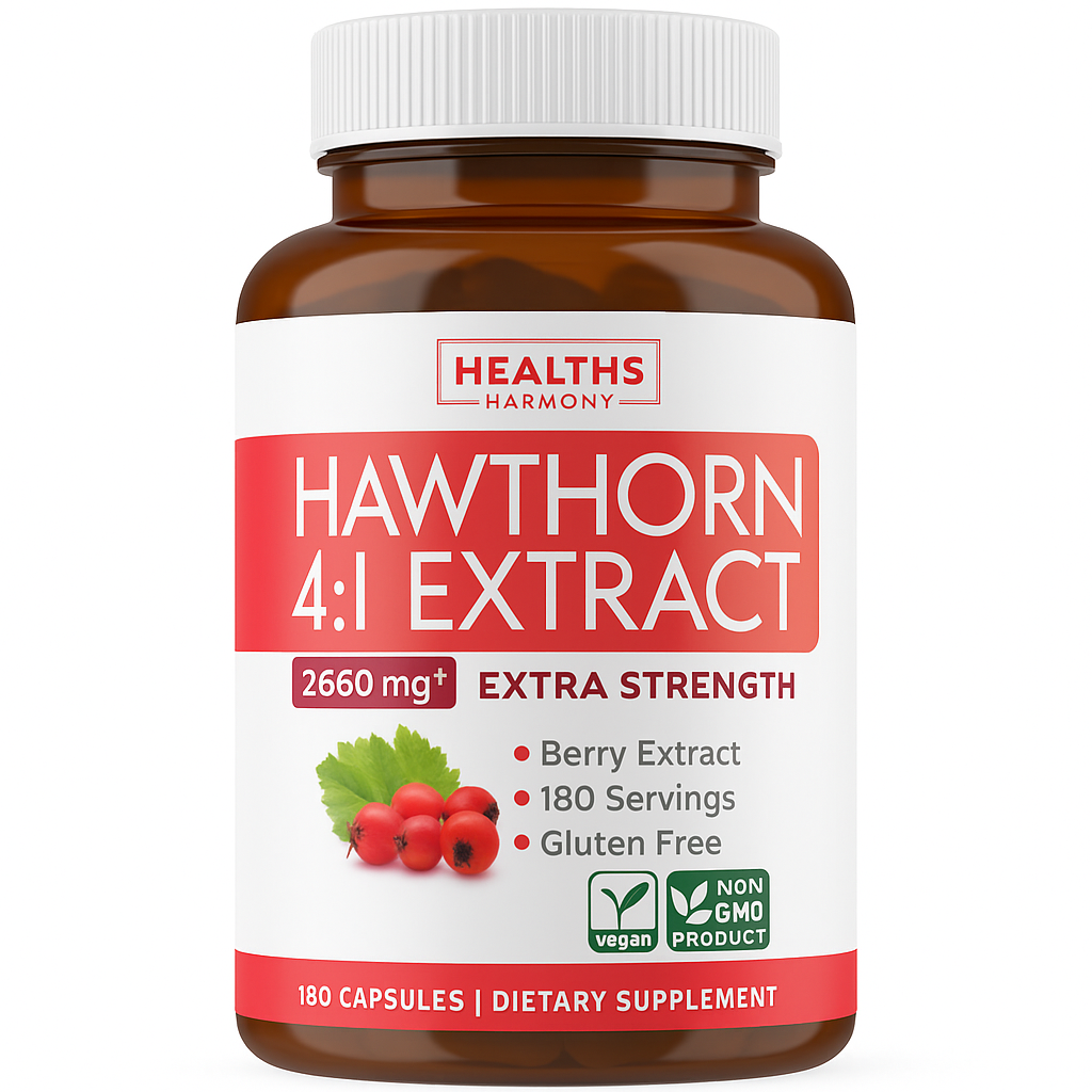 Healths Harmony Hawthorn Berry Capsules 180 Count