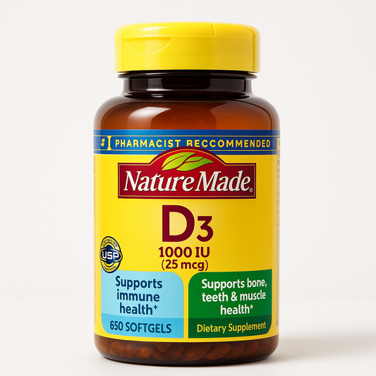Nature Made Vitamin D3 Softgels 650 Count