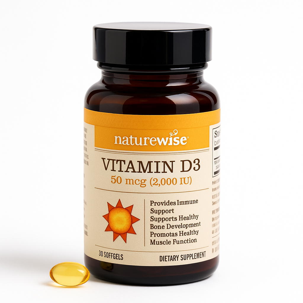 NatureWise Vitamin D3 2000IU Softgels, 30 Count