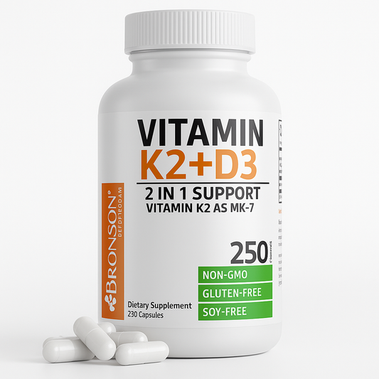 Bronson Vitamin K2 D3 (MK7) 2-in-1 Complex Capsule 250 Count