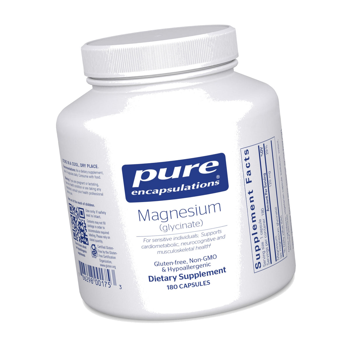 Pure Encapsulations Magnesium (Glycinate), 180 Capsules