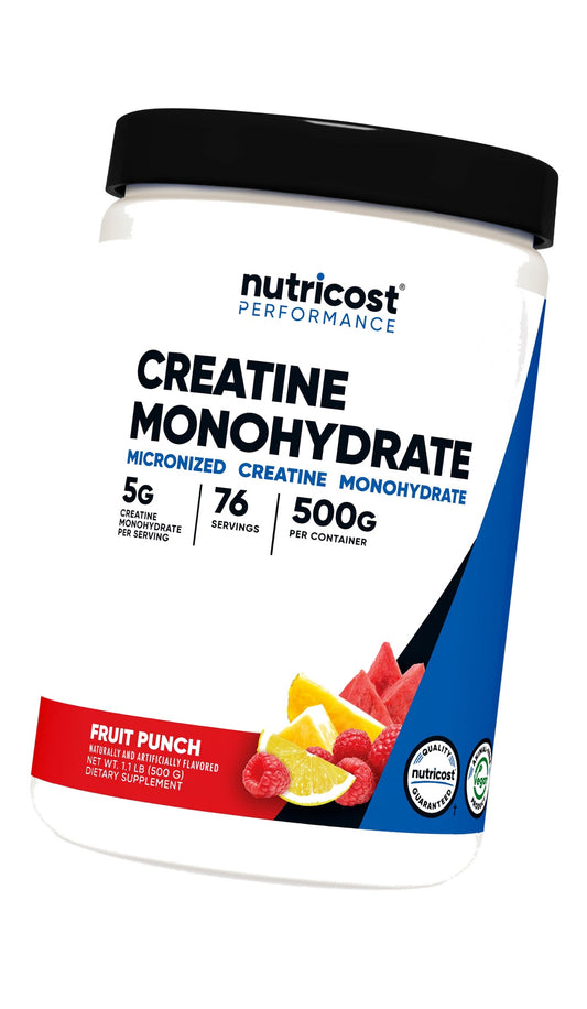Nutricost Creatine Monohydrate Powder (Fruit Punch, 500 Gram)