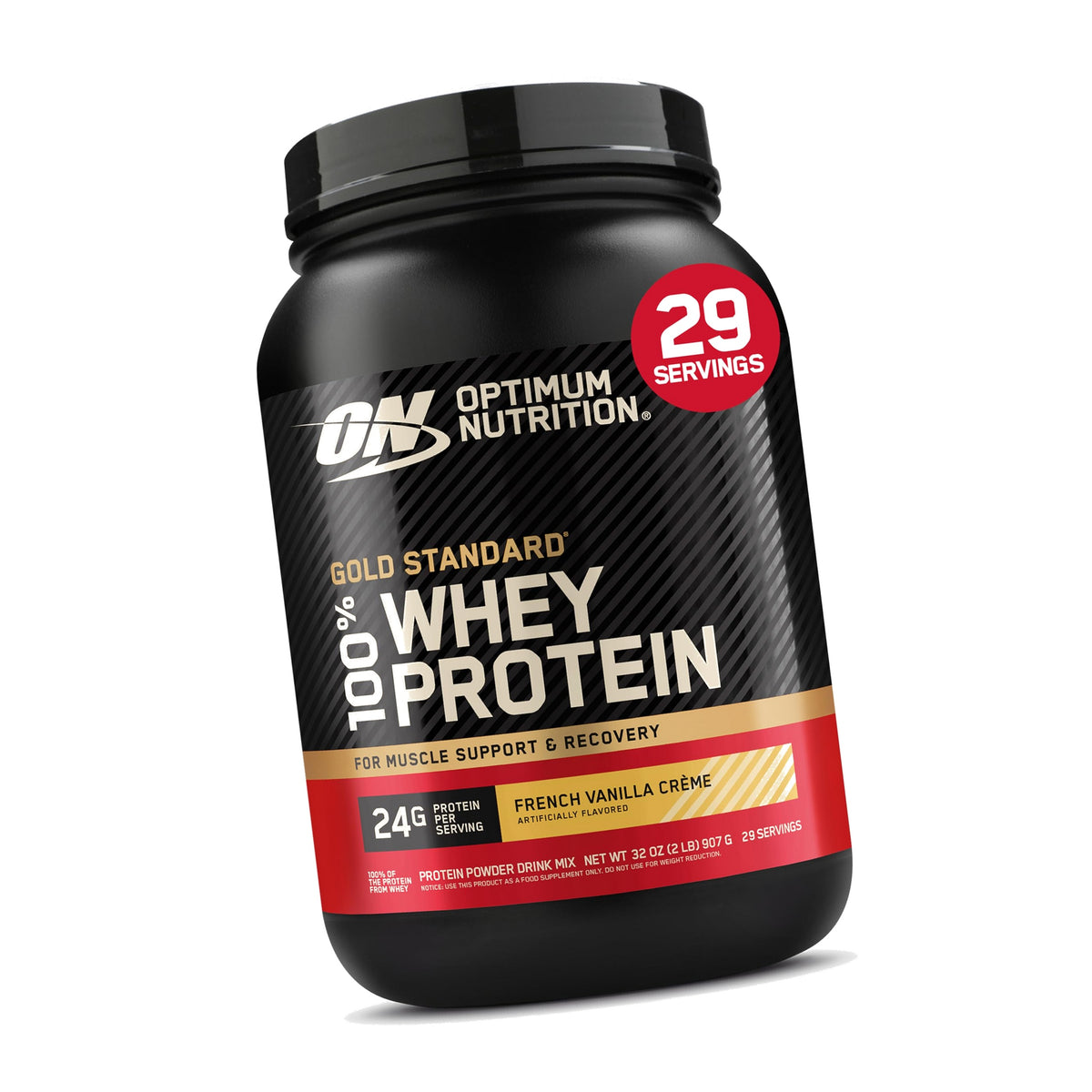 Optimum Nutrition Gold Standard Whey Protein, French Vanilla Crème, 2 LB