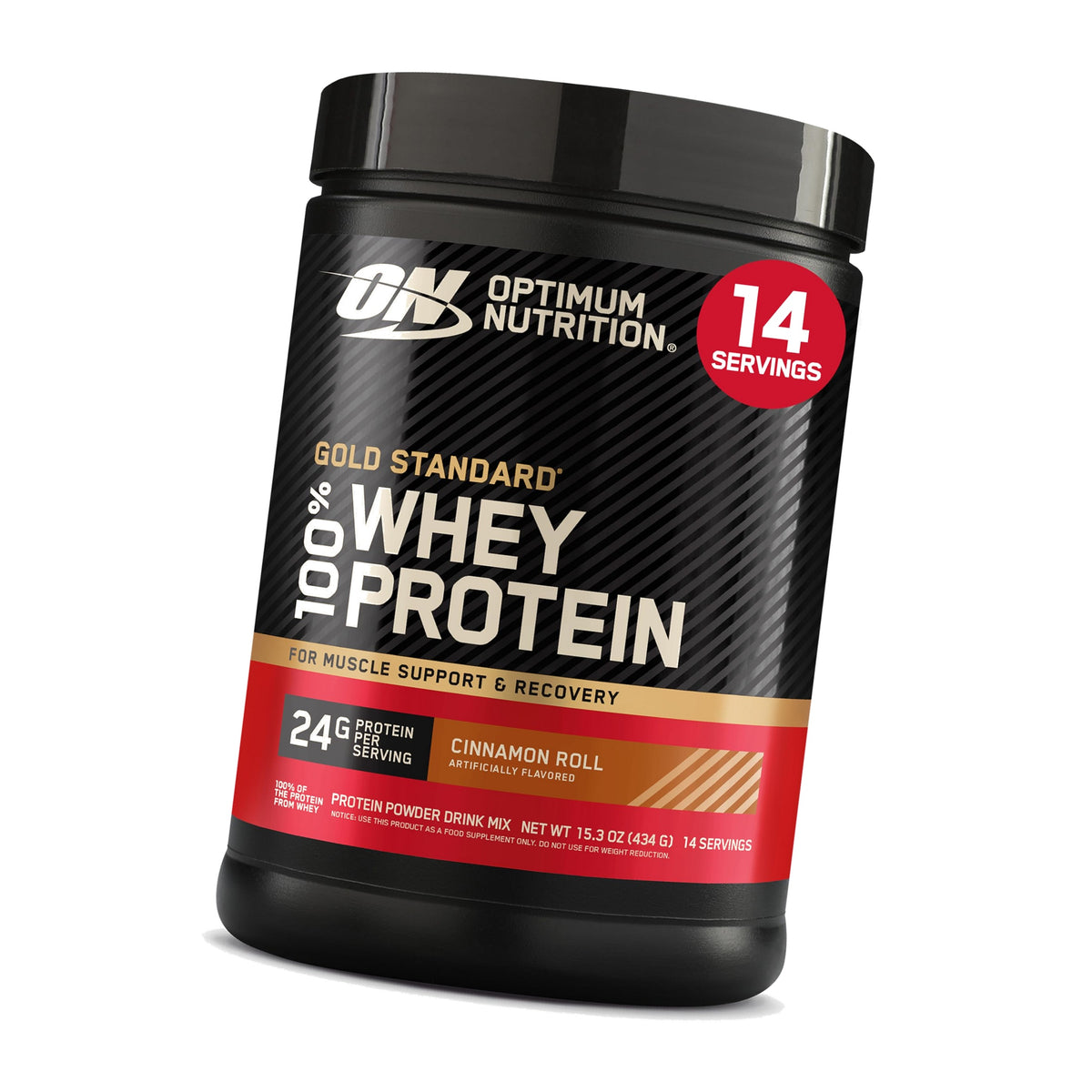 Optimum Nutrition Gold Standard Whey Protein Powder, Cinnamon Roll, 1 LB