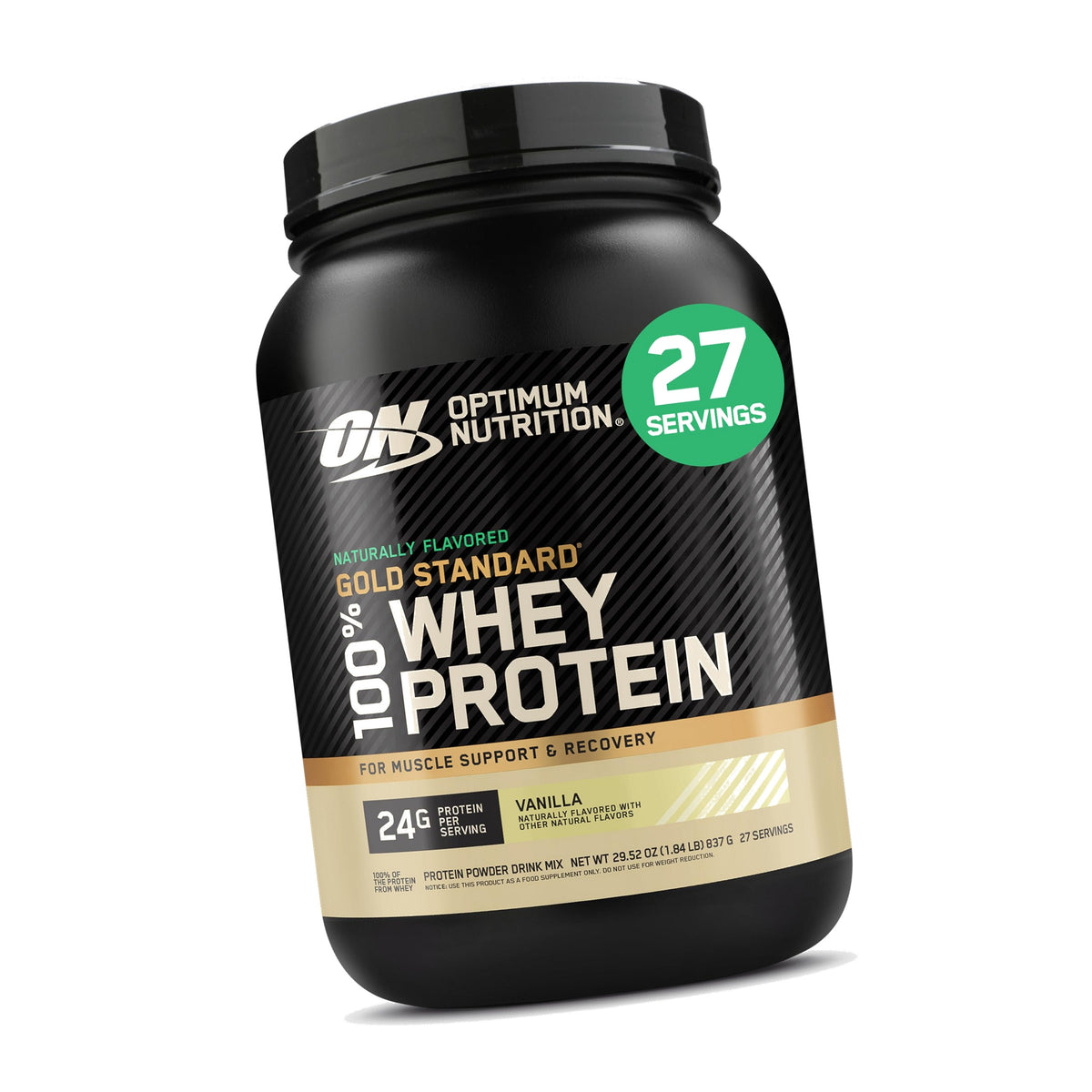 Optimum Nutrition Gold Standard Whey Protein Powder, Vanilla, 2 LB