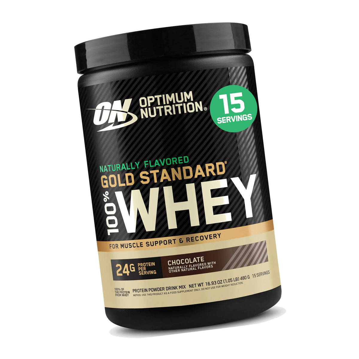 Optimum Nutrition Gold Standard Whey Protein Powder, Chocolate, 1.05 LB