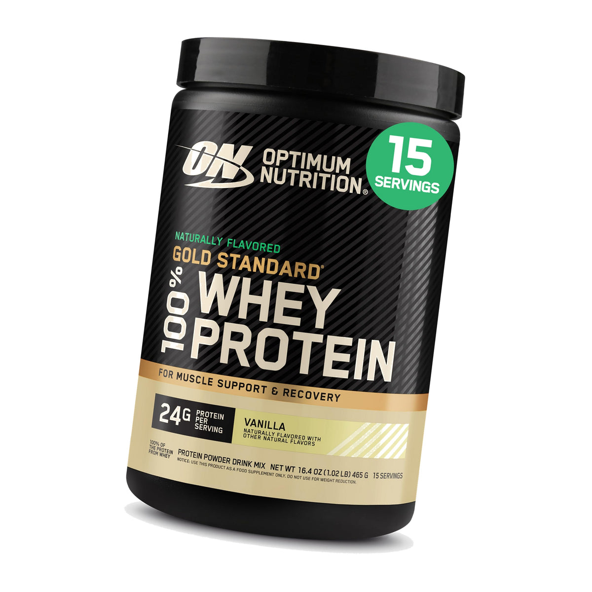 Optimum Nutrition Gold Standard Whey Protein Powder, Vanilla, 1.02 LB