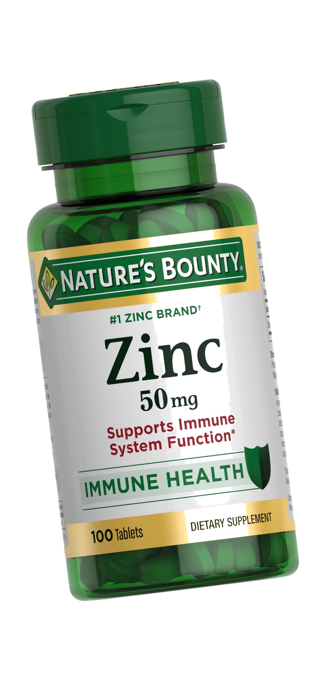 Nature's Bounty, Zinc 50mg, Immune System Skin and Antioxidant Health Support, 100 Count