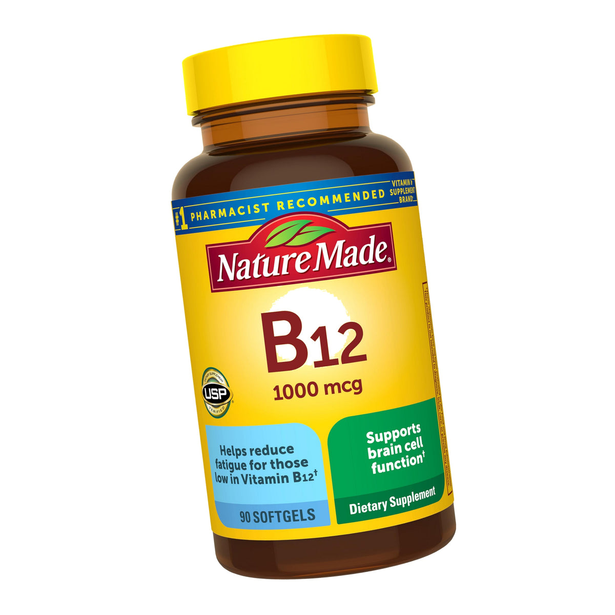 Nature Made Vitamin B12 1000 mcg, Energy Metabolism Support, 90 Softgels
