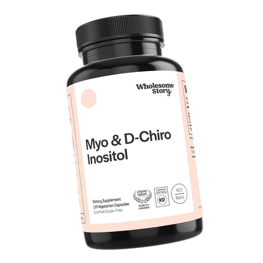 Wholesome Story Myo-Inositol & D-Chiro Inositol Supplement for Women | Fertility Supplements for Hormonal Balance & Ovarian Health Support | Myoinositol | Ideal 40:1 Ratio | 30 Servings