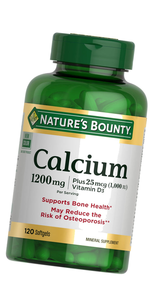 Nature's Bounty Calcium 1200mg with 1000 IU Vitamin D3, 120 Count