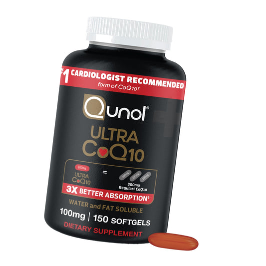 Qunol Ultra CoQ10 100mg, 3X Better Absorption, Antioxidant, 150 Softgels