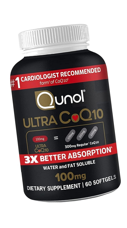 Qunol Ultra CoQ10 100mg, 3X Better Absorption, Antioxidant, 60 Softgels