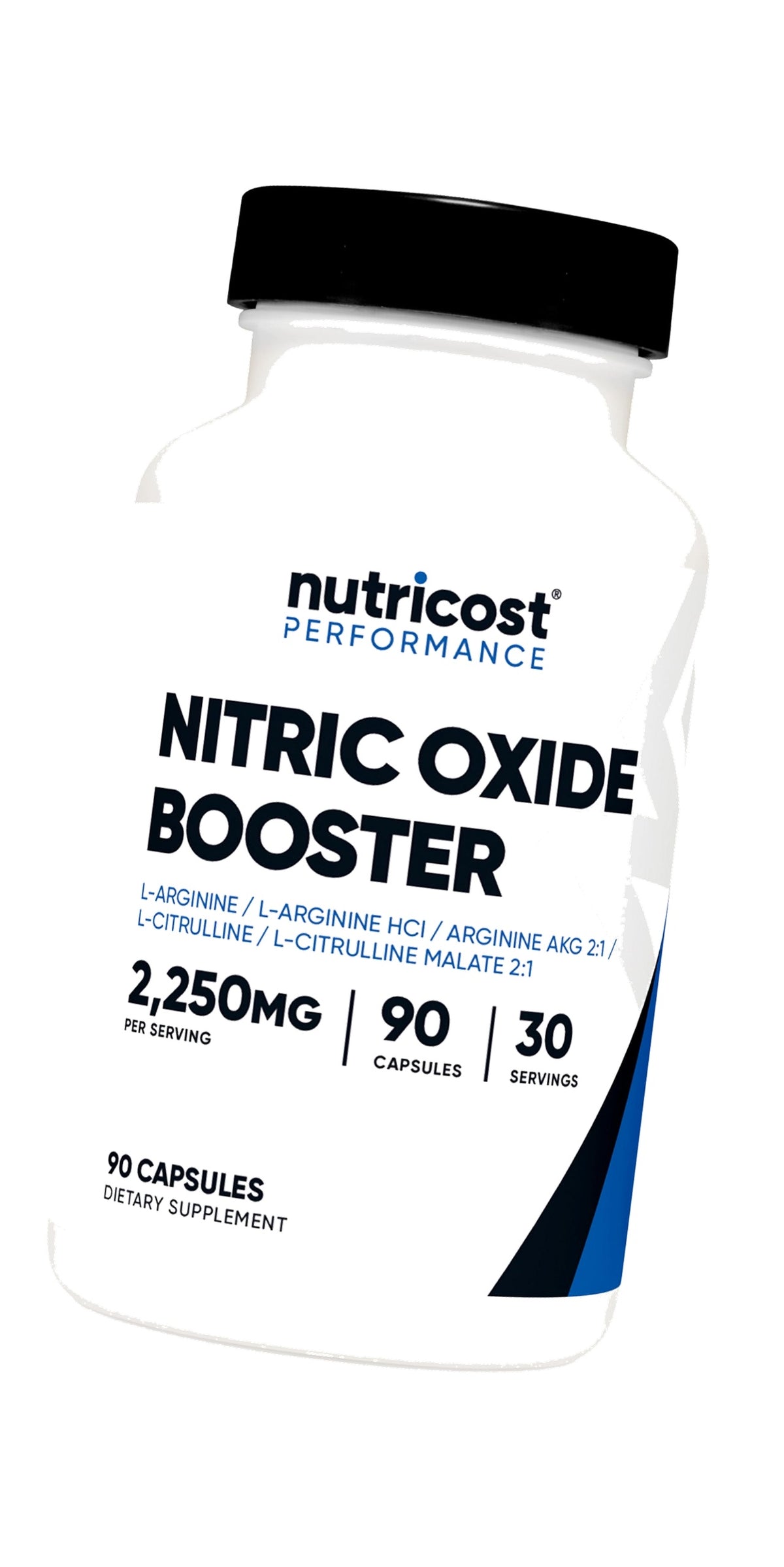 Nutricost Nitric Oxide Booster (2250mg) 90 Capsules, Gluten-Free, GMO-Free