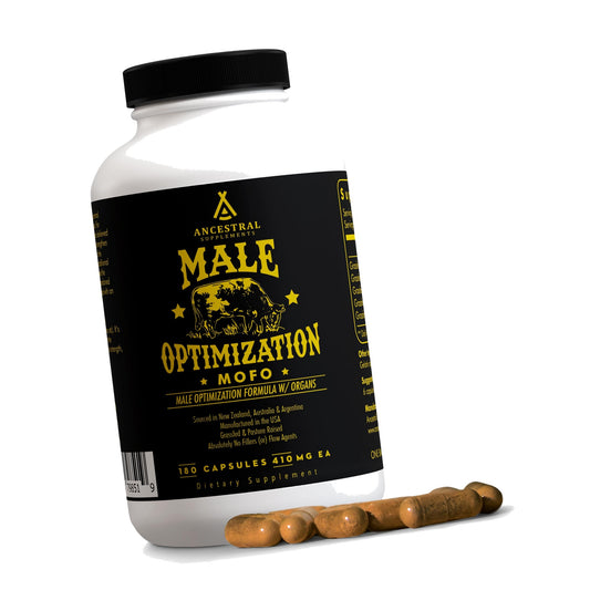 Ancestral Supplements Mofo Men's Beef Organ Capsule Supplement, 180 Ct
