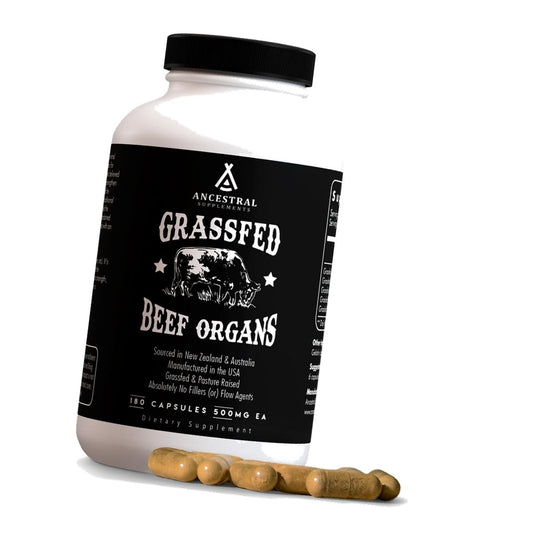 Ancestral Supplements Grass Fed Primal Beef Organ Supplement, 180 Ct