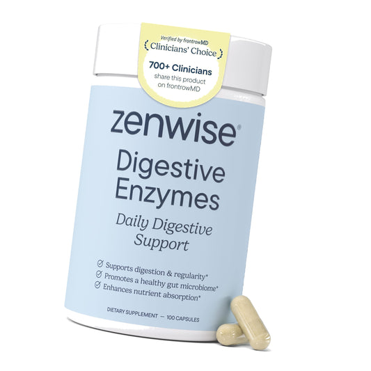 Zenwise Health Digestive Enzymes, Probiotics, for Gut Health Bloat - 100 CT