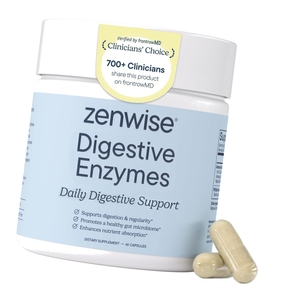 Zenwise Digestive Enzymes with Probiotics & Prebiotics for Bloating, 48 CT
