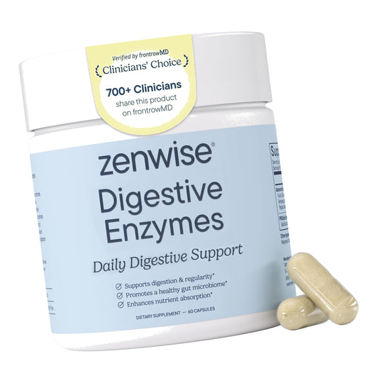 Zenwise Health Digestive Enzymes, Probiotics, for Gut Health Bloat - 60 CT