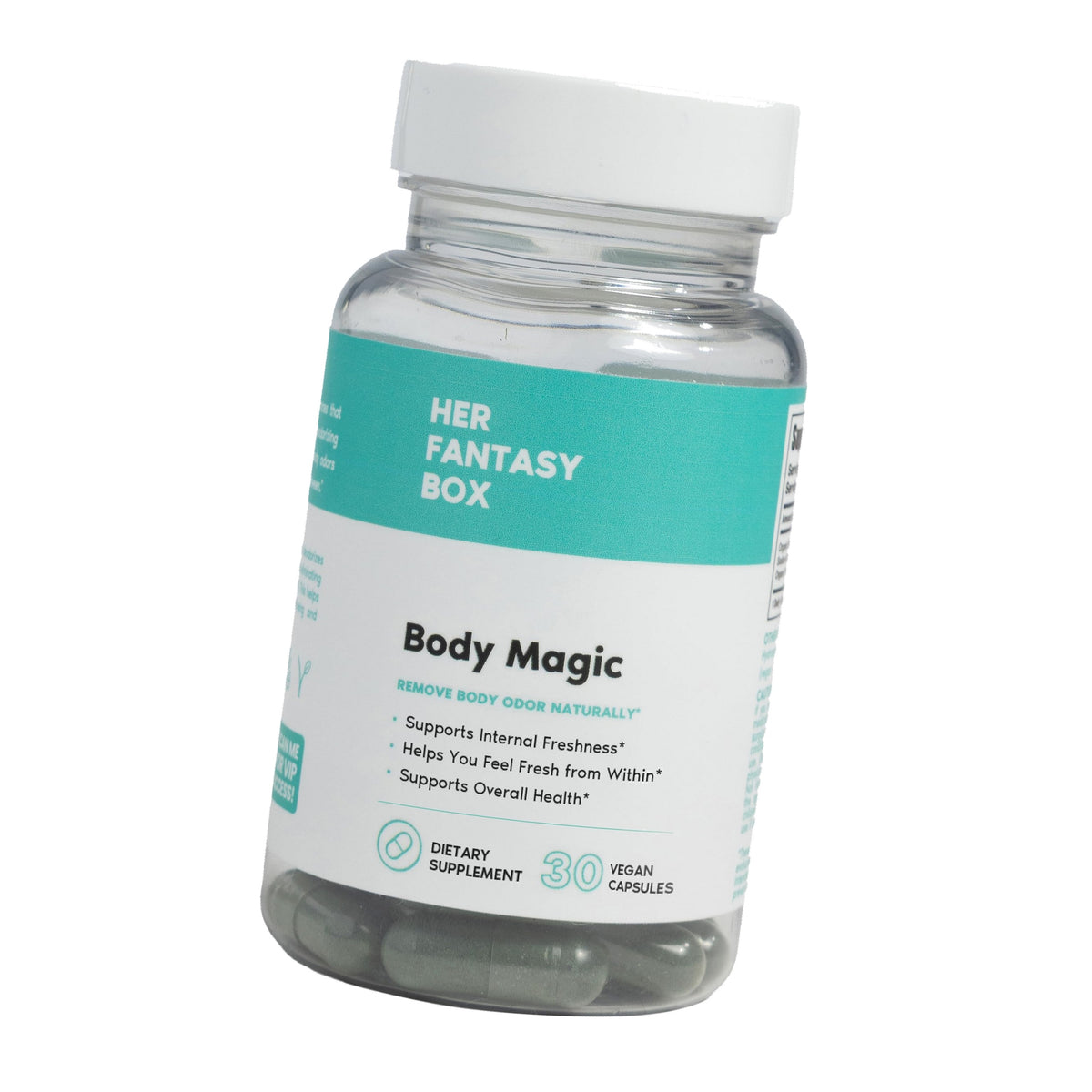 Her Fantasy Box | Body Magic | Chlorophyll Capsules – Vegan Detox & Digestion Support, Gut & Skin Health, Natural Energy Booster – 30 Capsules (200 mg)