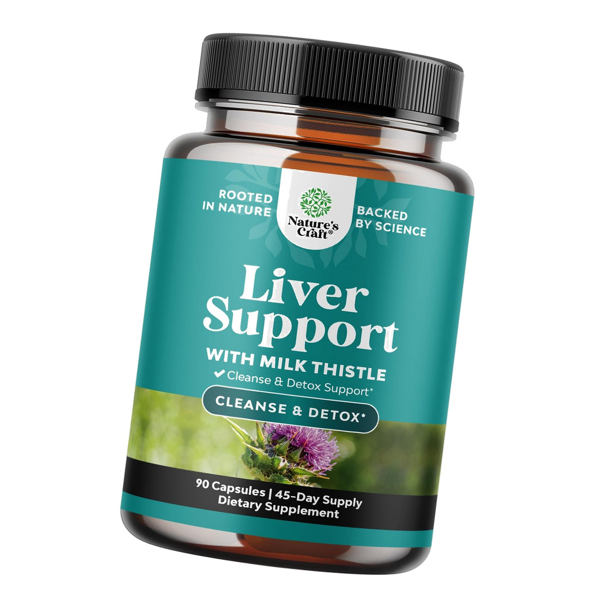 Liver Cleanse Capsules with Milk Thistle, Choline & Dandelion, 90 Capsules