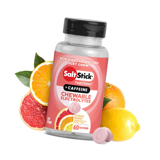 SaltStick High Sodium FastChews + Caffeine - Citrus Burst, 60 Tablets