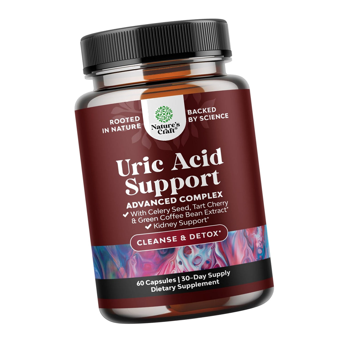 Uric Acid Cleanse Support with Green Coffee Beans Extract - 60 Capsules