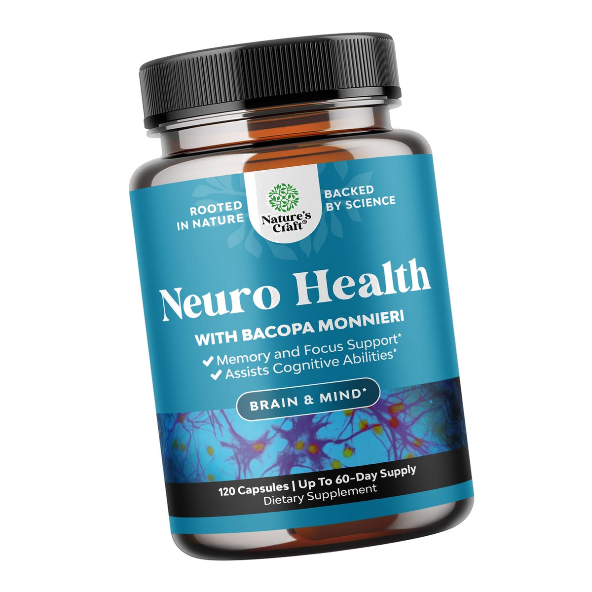 Neuro Health Brain Supplements for Memory and Focus - Nootropic Pills 120ct