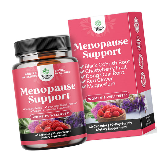 Menopause Supplements for Women w Black Cohosh for Hot Flashes - 60ct