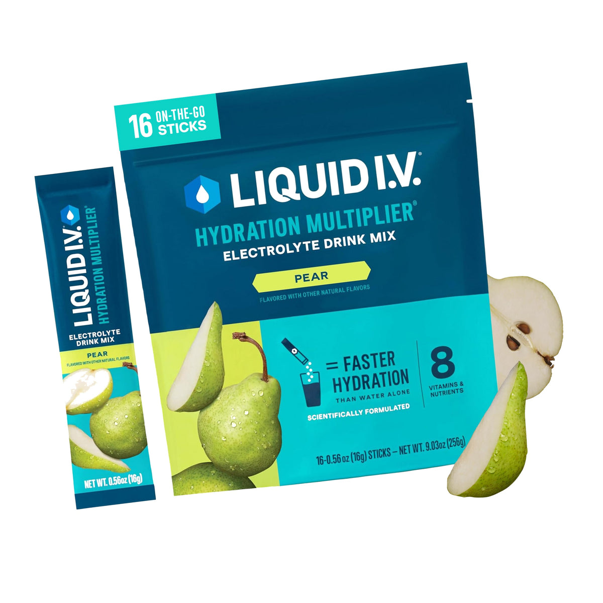 Liquid I.V. Hydration Electrolytes, Pear, 16 Count