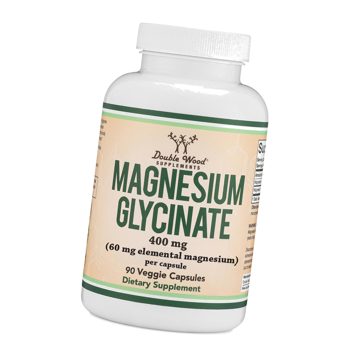 Magnesium Glycinate 400mg, Chelated Magnesium Supplement, 90 Capsules