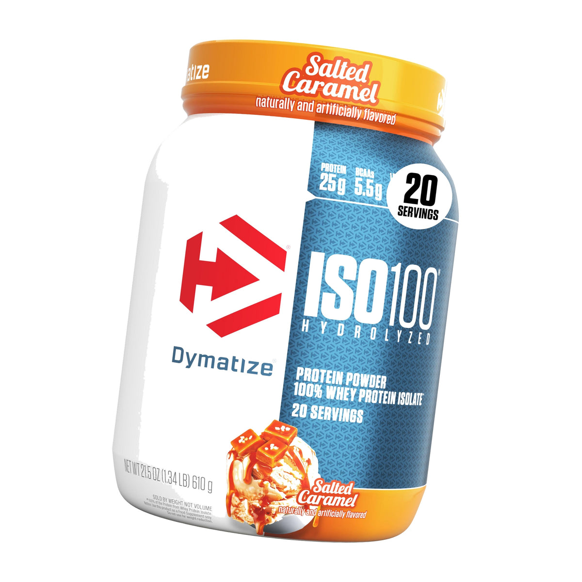 Dymatize ISO100 Protein Powder, 100% Whey Isolate, Salted Caramel