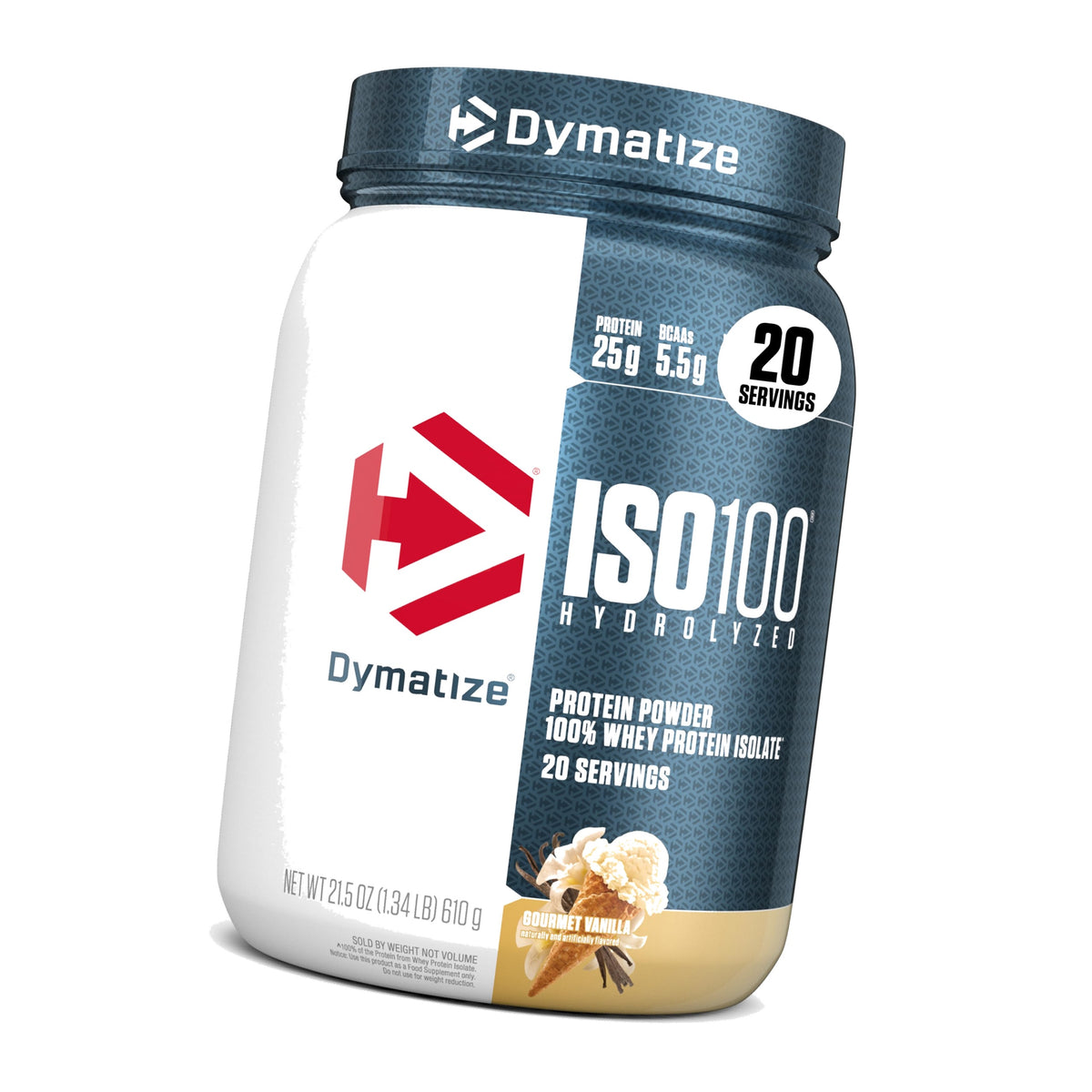 Dymatize ISO100 Protein Powder, 100% Whey Isolate, Gourmet Vanilla